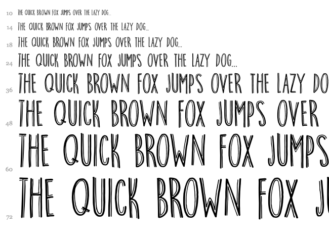 DK Breakfast Burrito font waterfall